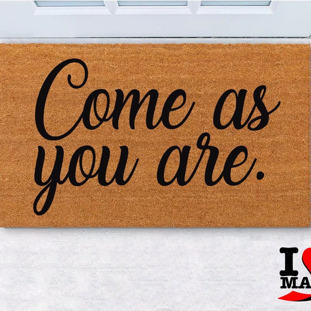Come as you are doormat with fast shipping, funny Entry Doormats Christmas Gift